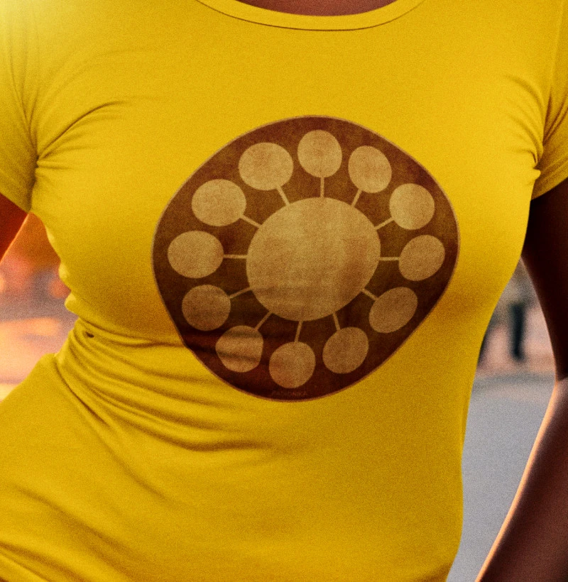 Camiseta Magnetron – Abundância e Realização – Estampa Radiônica Unissex