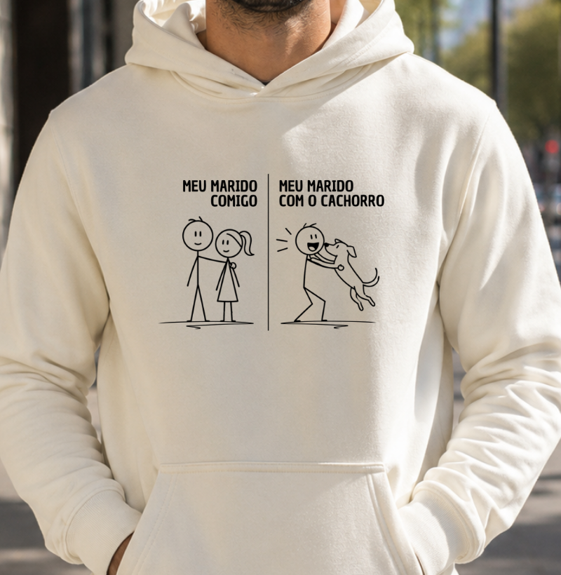Meu marido comigo. Meu marido com o cachorro