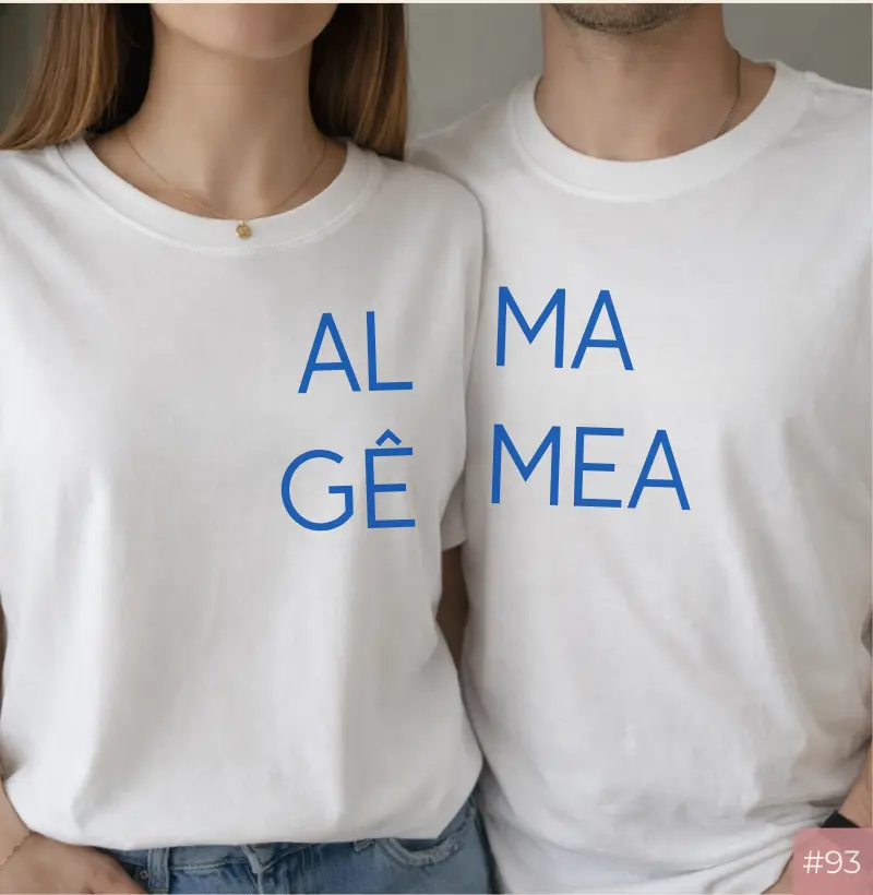 #93 Camiseta Casal Alma Gêmea. 🖤