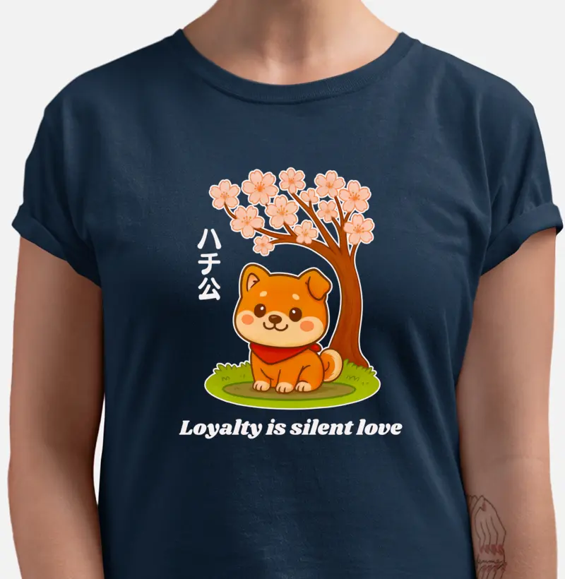 Camiseta Hachiko Lealdade é Amor Silencioso