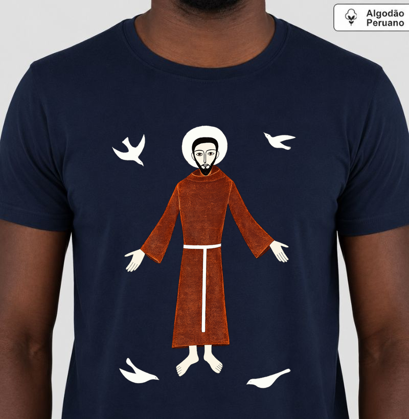 Camiseta São Francisco de Assis | Modernismo Brasileiro I Algodão Peruano Premium