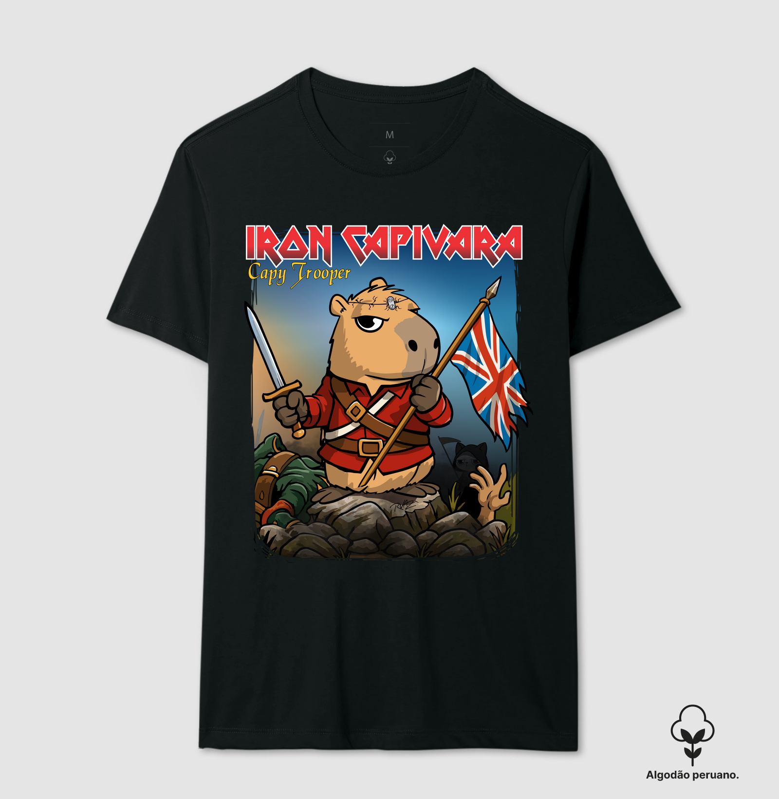 Camiseta Iron Capivara - Camiseta Algodão Peruano