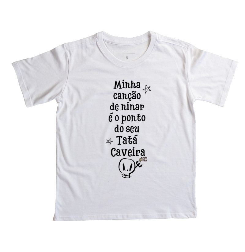 Camiseta Infantil Ninar Exu Tatá Caveira Maria Patuá
