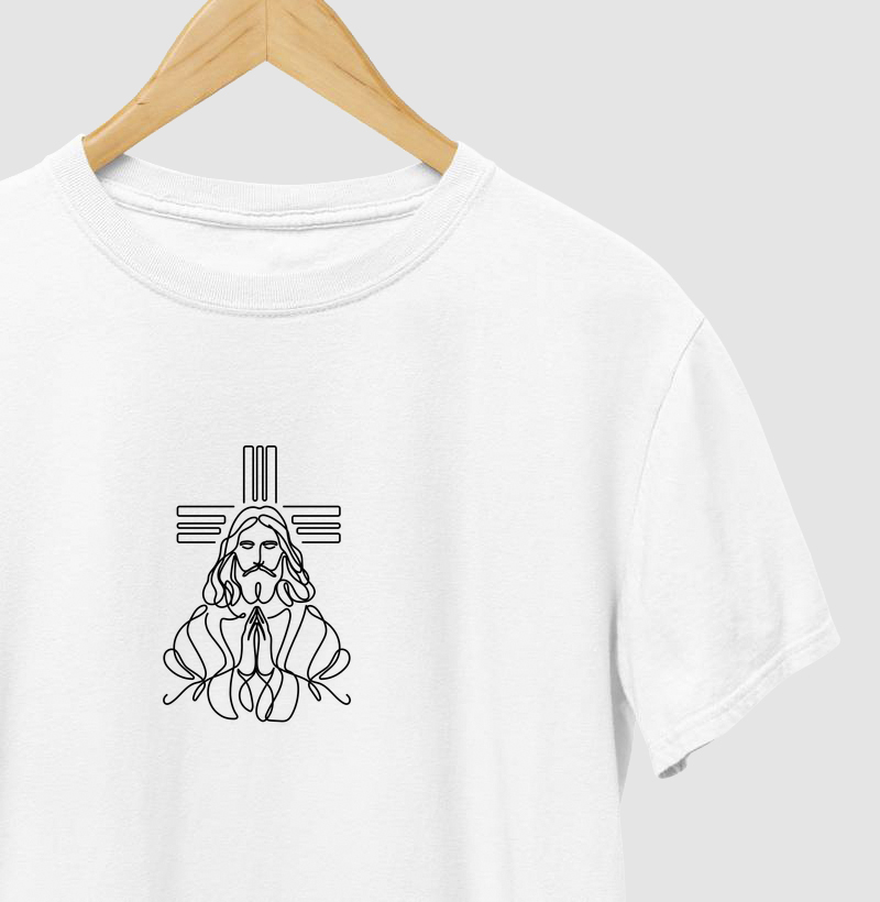 Camiseta Jesus em contorno