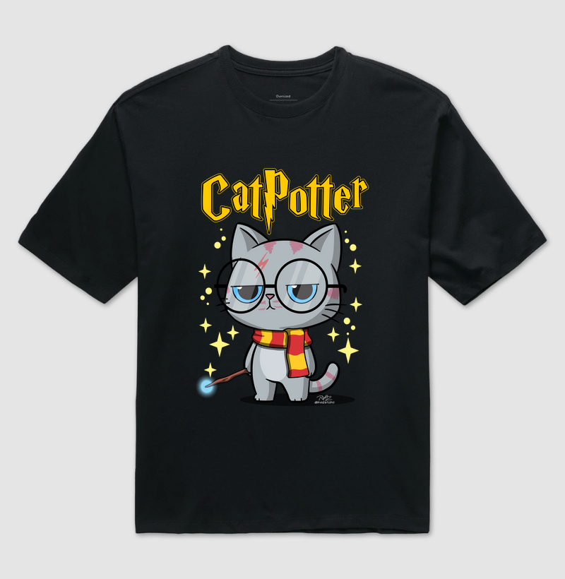 Camiseta CatPotter - Camiseta Oversized