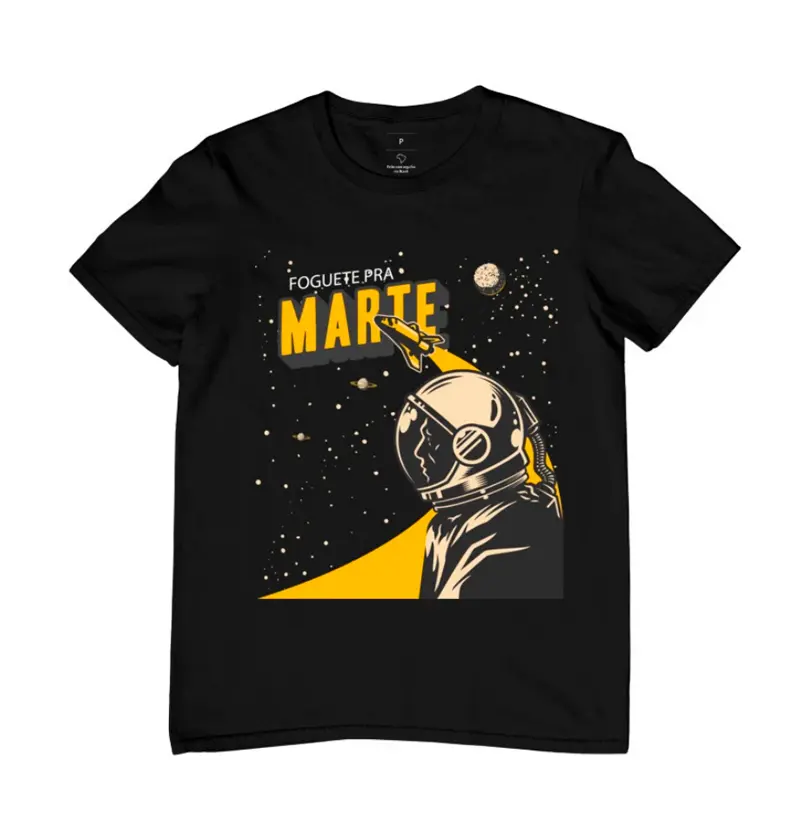 Camiseta Foguete para Marte 