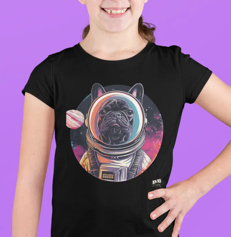 Camiseta Infantil Bulldog Francês "Mais Espaço II"
