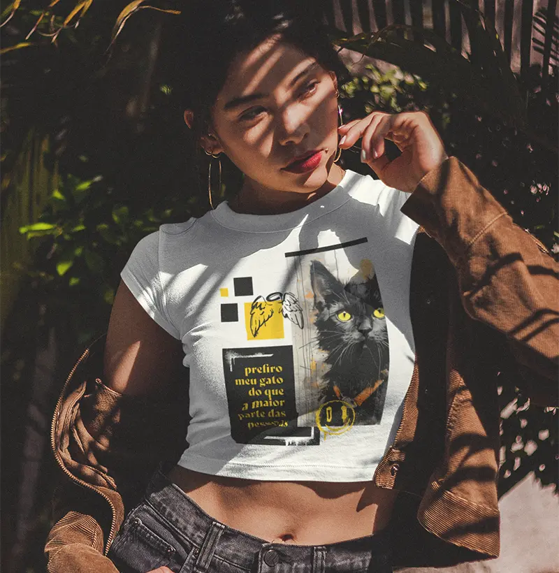 Cropped Prefiro Gato