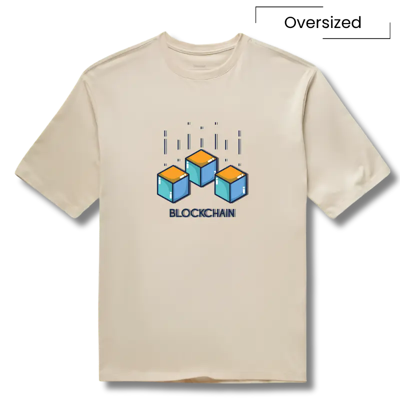 Camiseta Blockchain Bitcoin - Camiseta Oversized