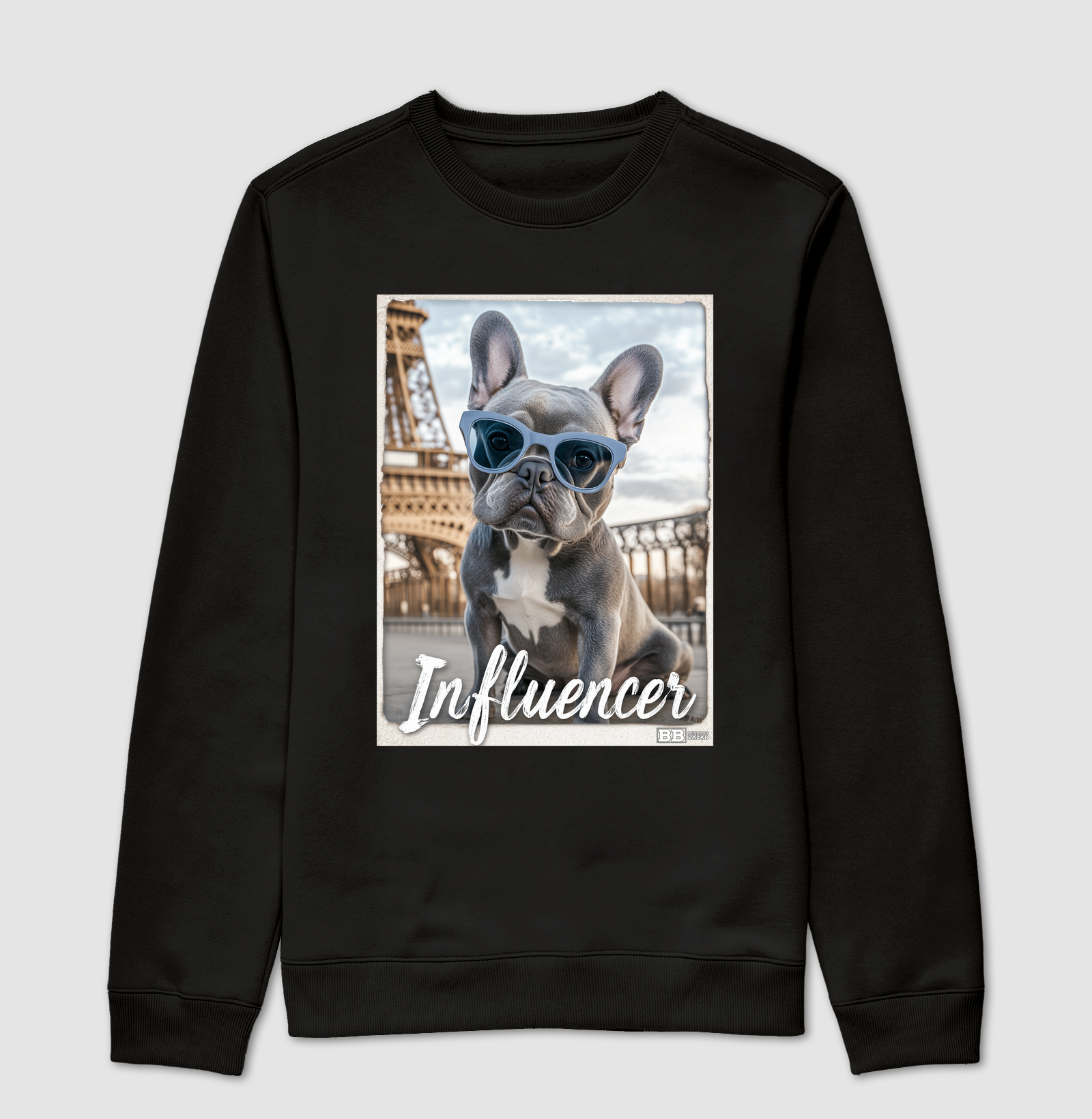 Camiseta Bulldog Frances "Influencer (Blue)"