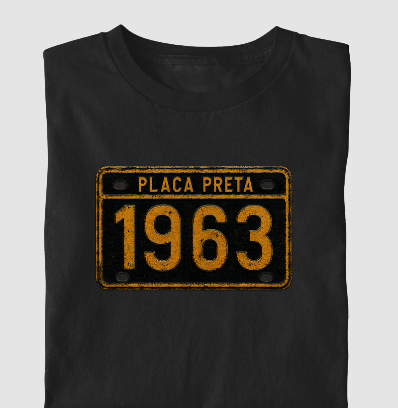 Camiseta Placa Preta 1963