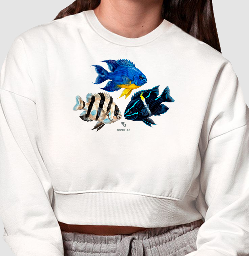 Peixes - Donzelas - Moletom Cropped