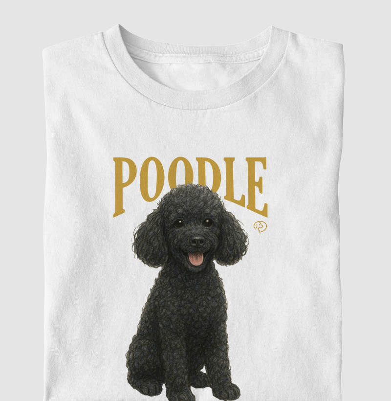 Poodle Preto Vintage