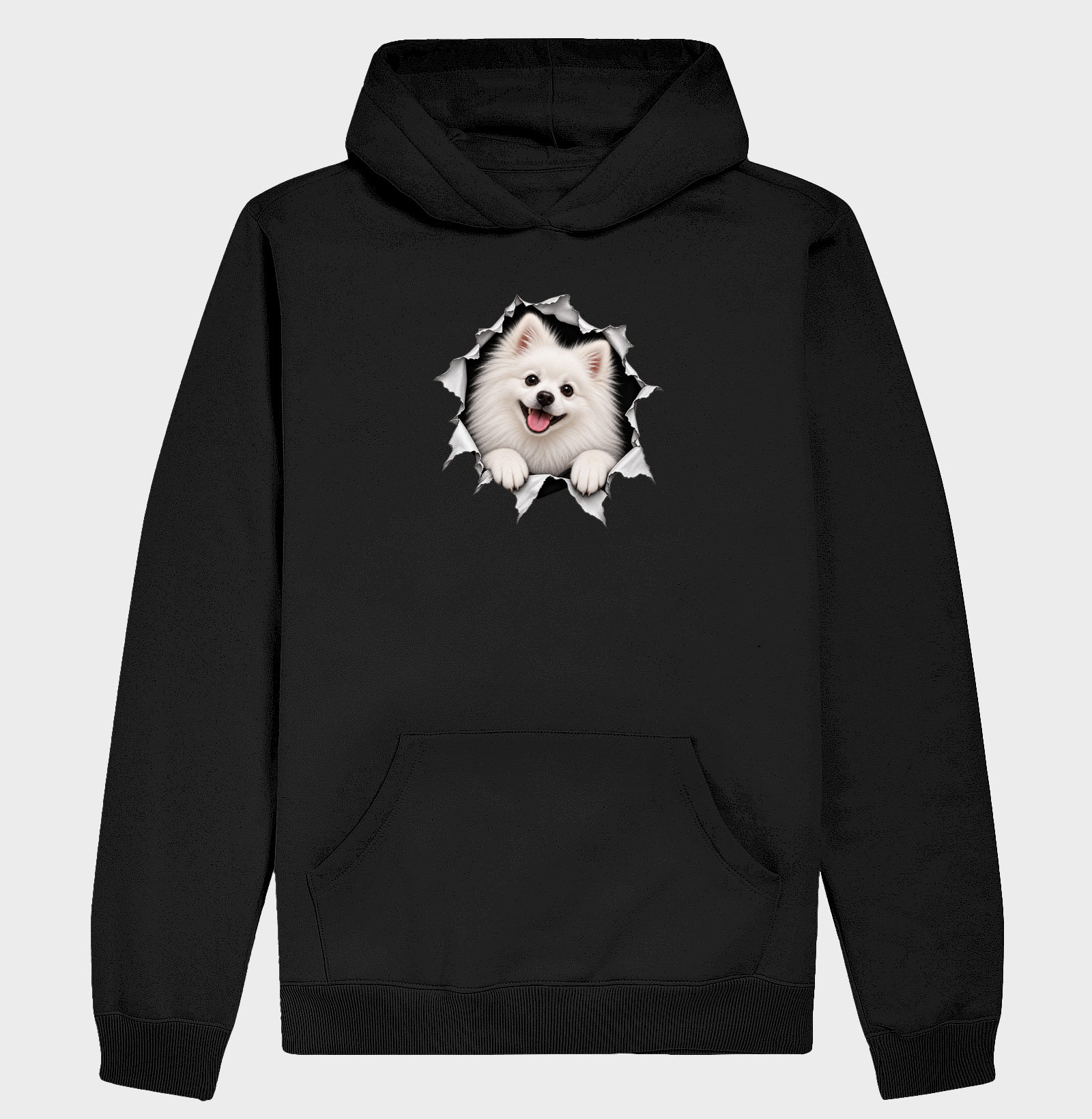 Pomerânia (Spitz Alemão) Saindo da Camisa - Hoodie Moletom