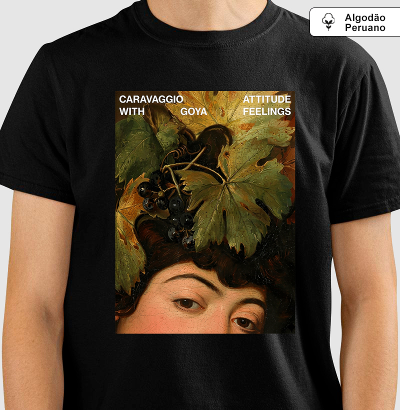 Camiseta Algodão Peruano Caravaggio Baco Attitude Feelings