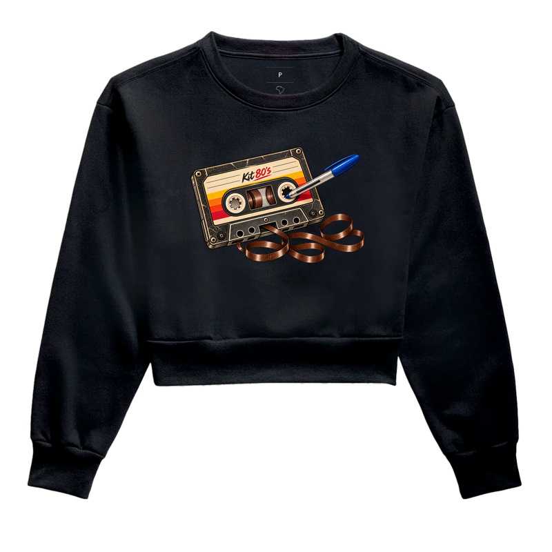 Kit Cassete 80's - Cropped Moletom