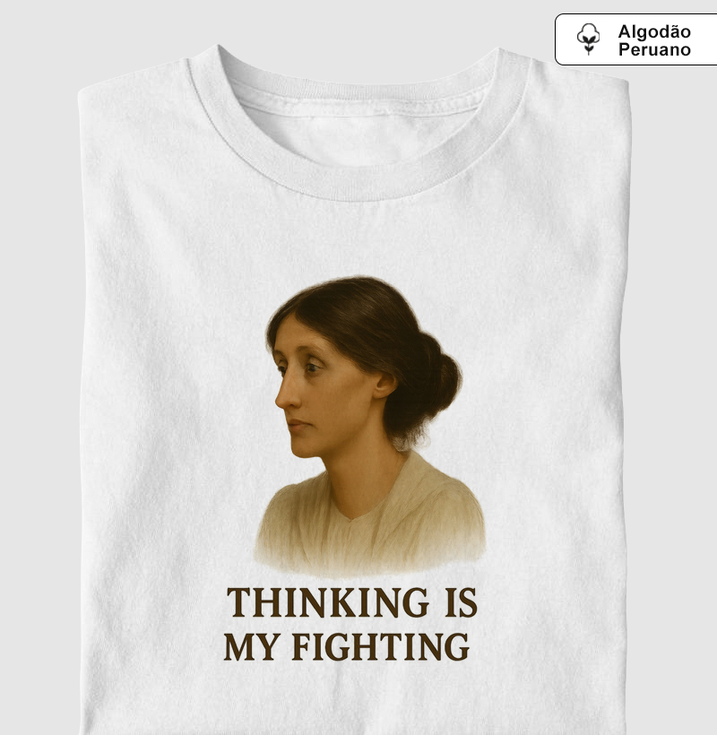 Camiseta Algodão Peruano - Virginia Wolf - Thinking