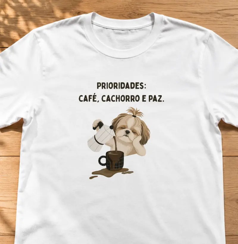 Prioridades: Café, cachorro e paz