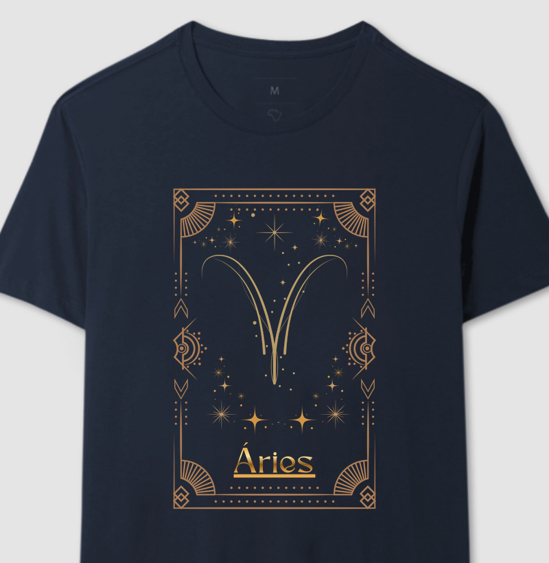 Áries - Estampa Tarô Místico - Camiseta