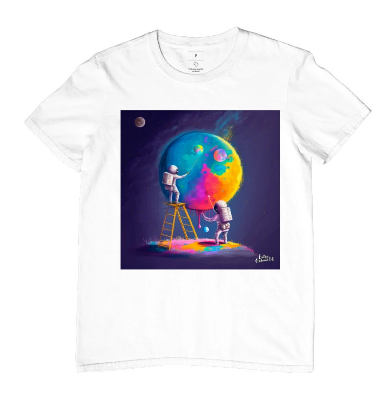 Astronautas Pintando a Lua 