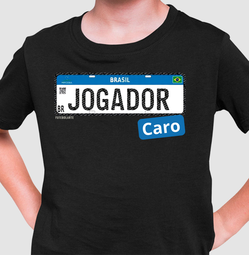 Placa Jogador Caro Infantil