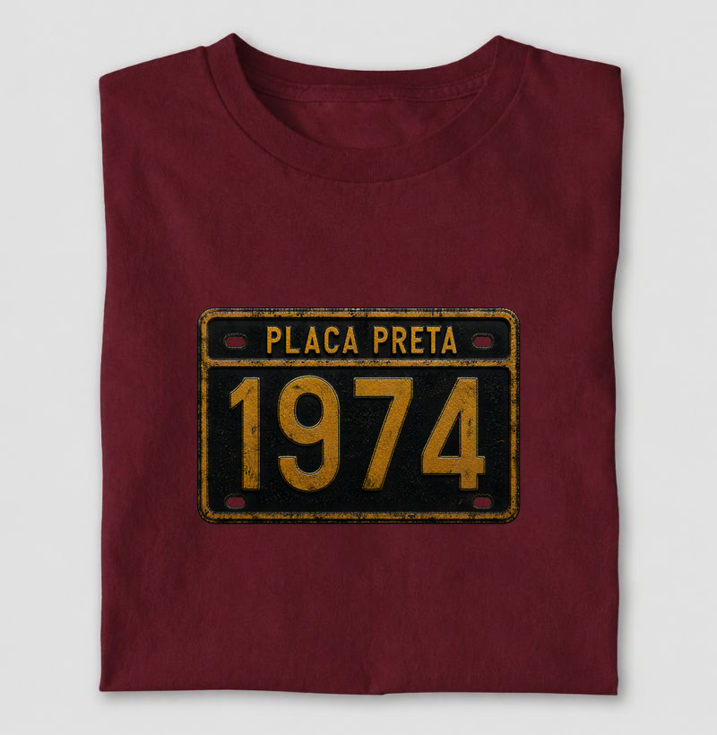 Camiseta Placa Preta 1974