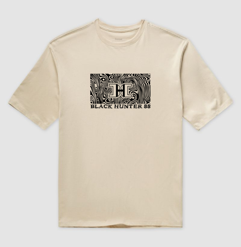 camiseta oversized flamed black hunter