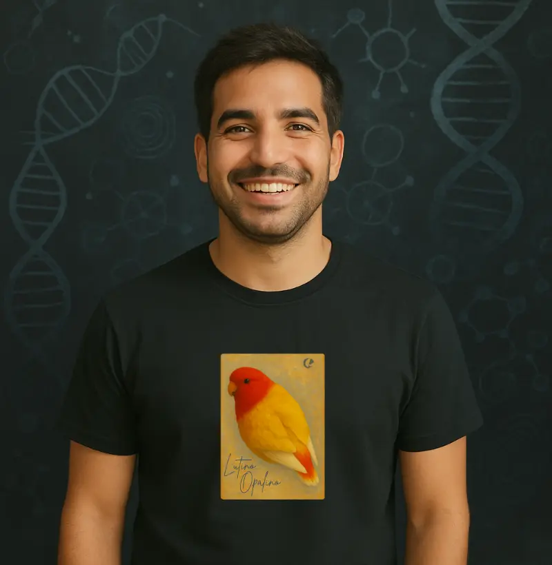 Camiseta Agapornis - Lutino Opalino