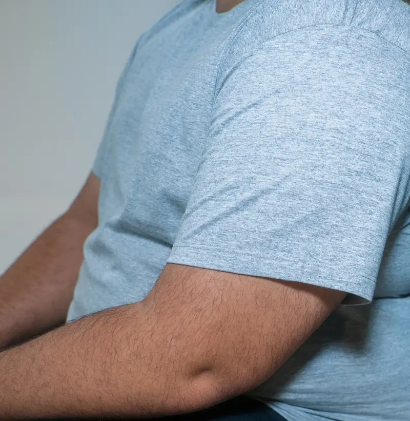 Camiseta básica cinza-mescla