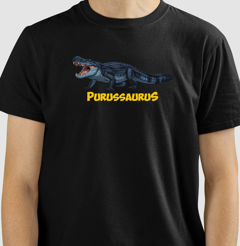 Camiseta Dinossauro Purussaurus Algodão Premium Dinoloco