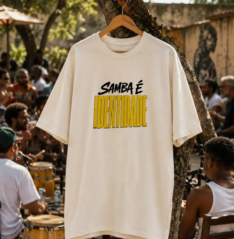 Samba é identidade - Camiseta Oversized
