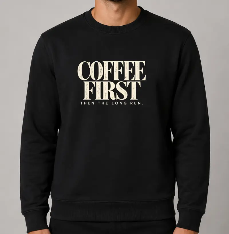 Moletom Corrida - Coffee First Then The Long Run