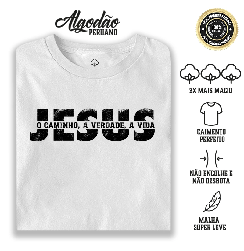 Jesus o Caminho - Algodão Peruano