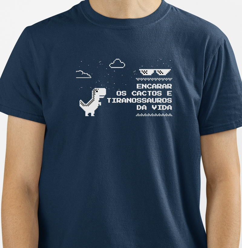 🦖 Camiseta Dino & Eu —> USE o CUPOM "DINO20" (Masc/Fem - Ccores Escuras)