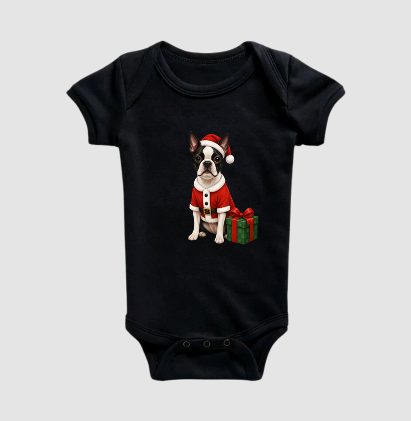 Boston Terrier - Natal - Body Infantil
