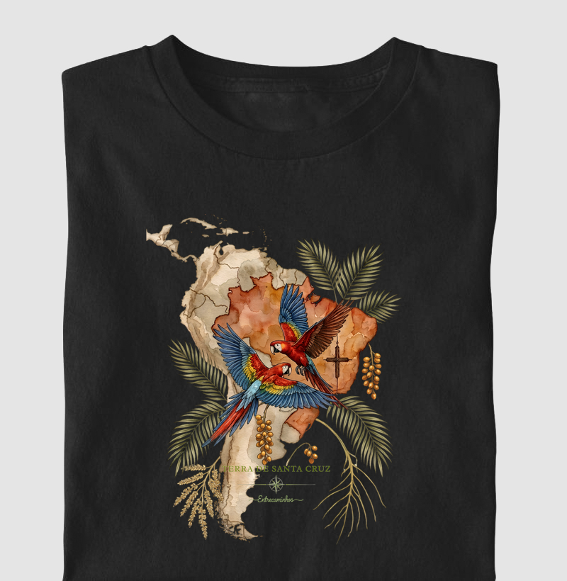 Araracanga & Palmeira Jerivá - Terra de Santa Cruz - Fé, História e Natureza - Camiseta