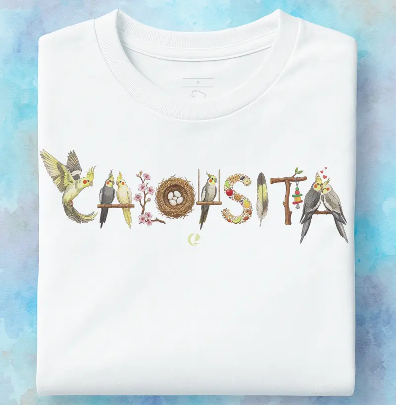 Camiseta Calopsita Amor que Voa