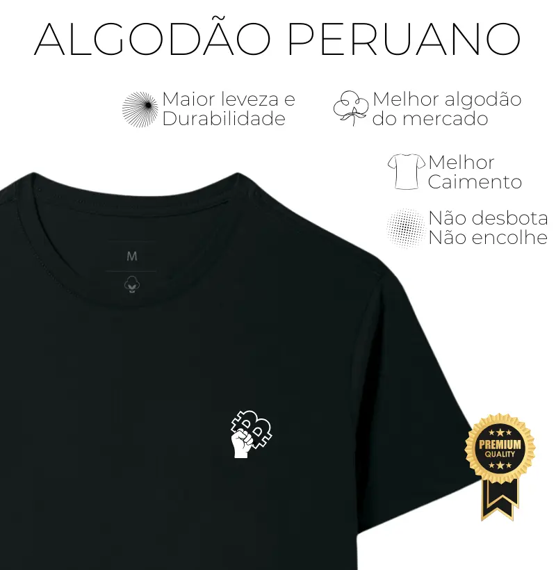 Bitcoin Resistência - Algodão Peruano