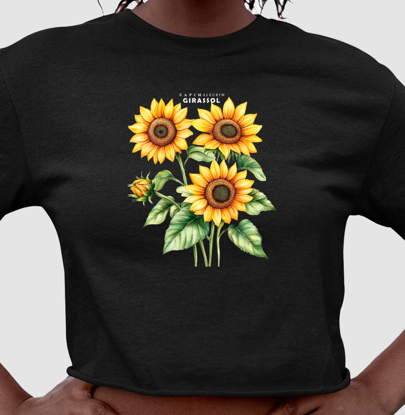 T-shirt Cropped - Girassol