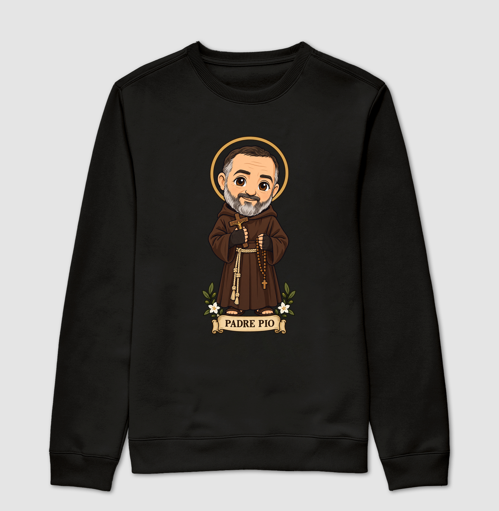 Padre Pio estilo chibi