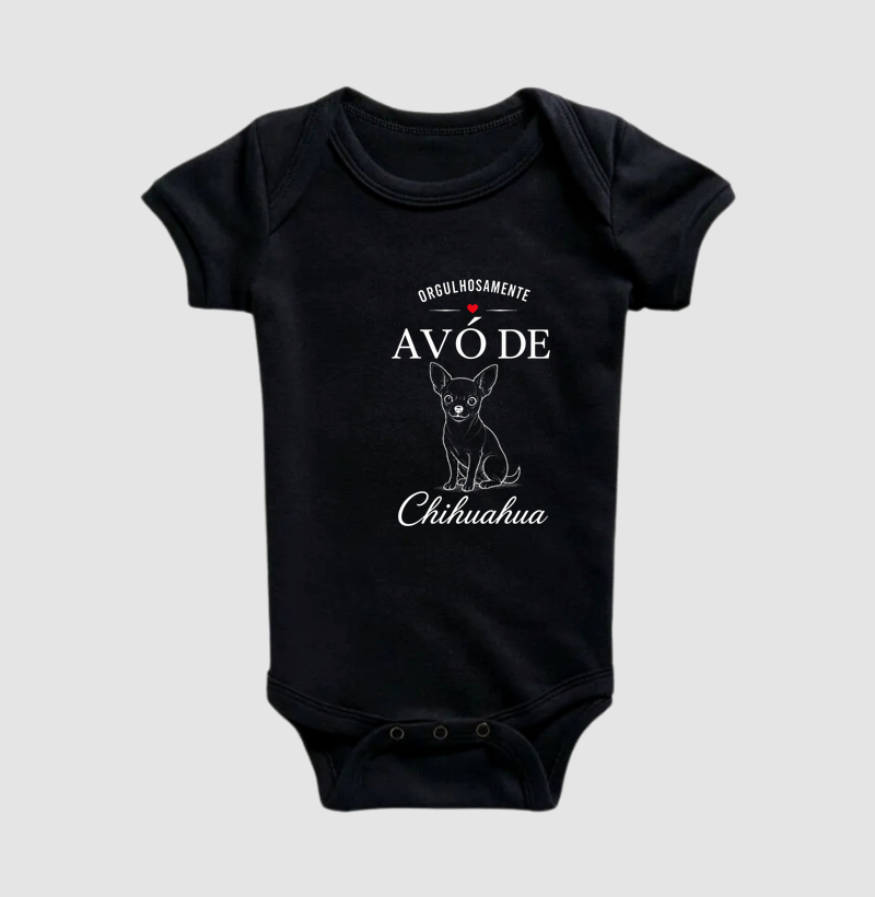 Orgulhosamente Avó de Chihuahua - Body Infantil