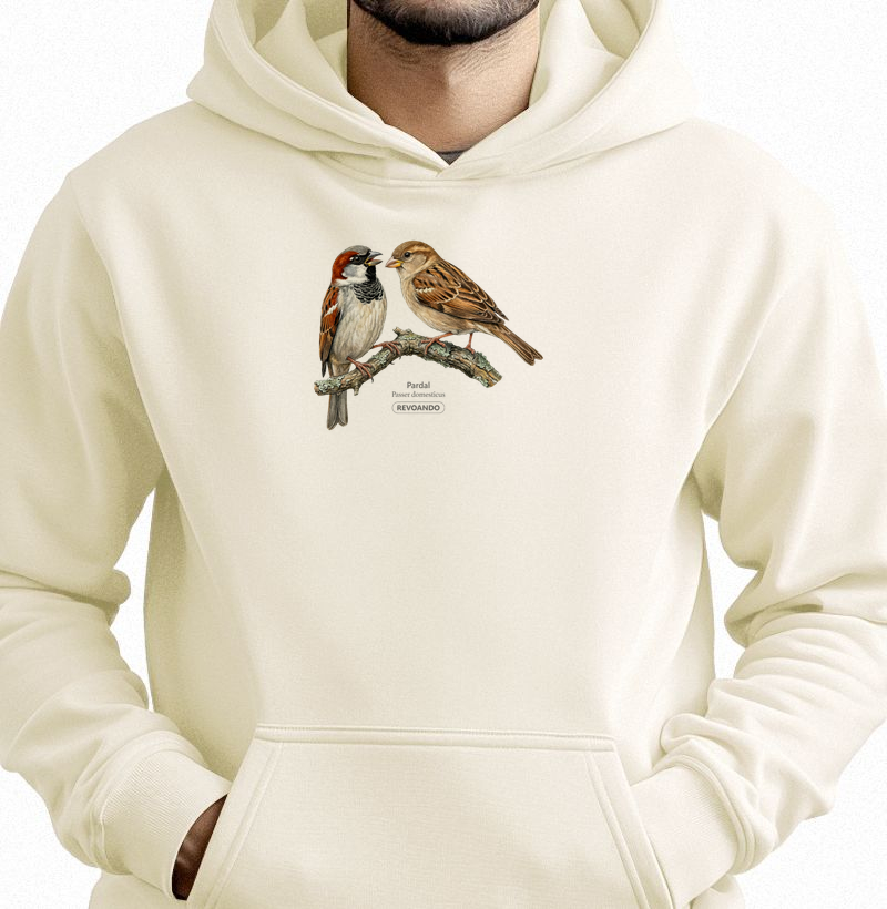 Traços Alados - Pardal - Moletom Hoodie