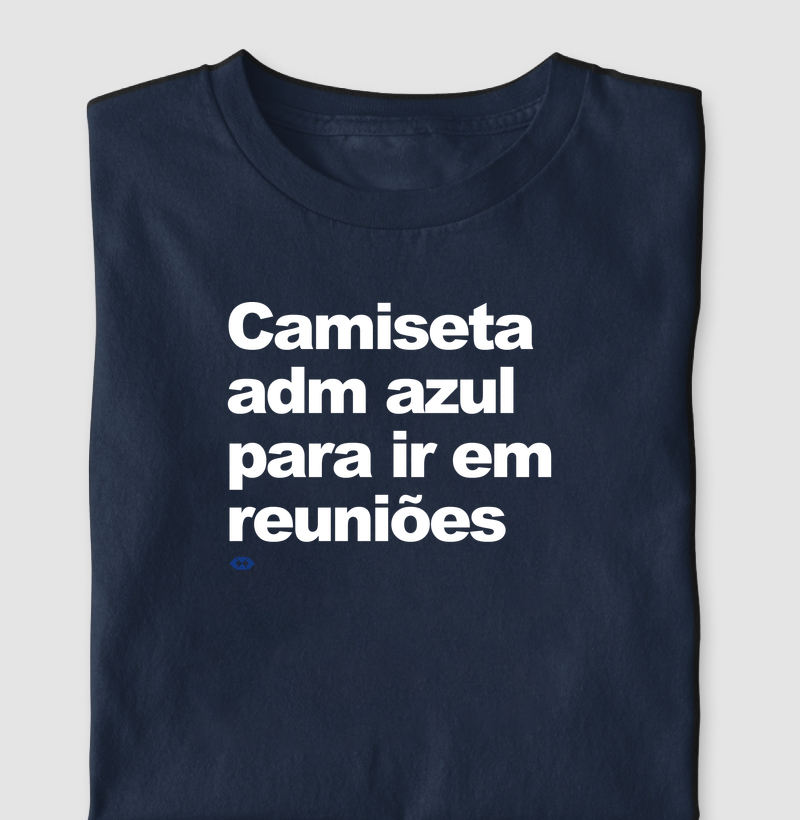 Camiseta azul para ir em reuniões