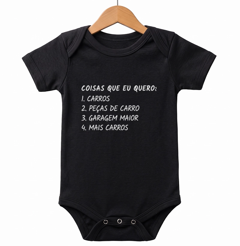 Coisas que eu quero - Body Infantil