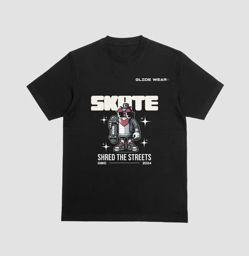 Camiseta Preta SHRED THE STREETS