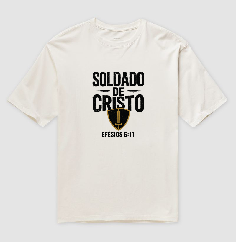Soldado de Cristo - Camiseta Oversized