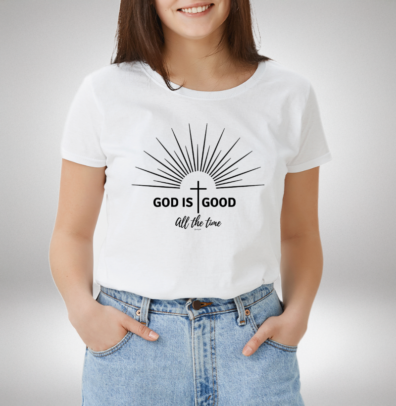 Camiseta Baby Look - God is Good All the Time
