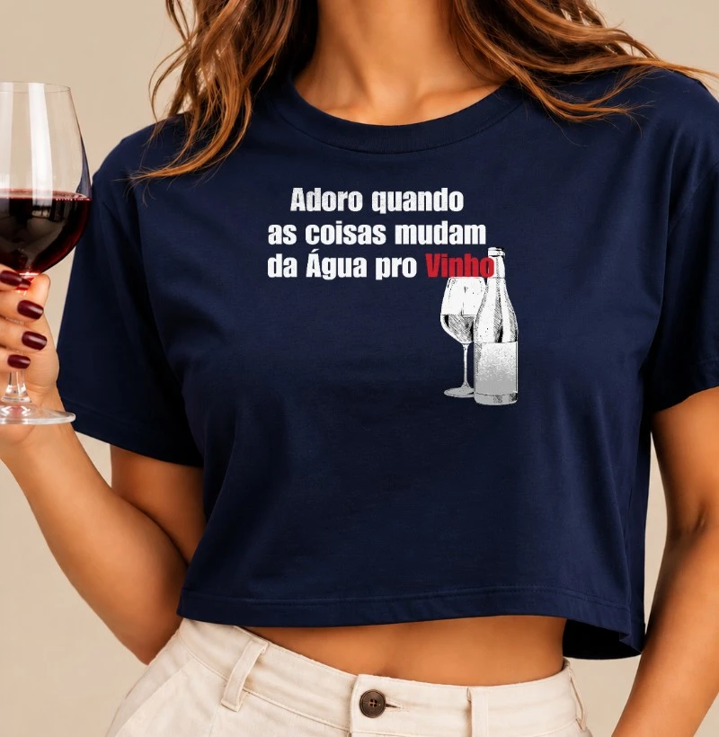 Camiseta Da Água pro Vinho - Cropped