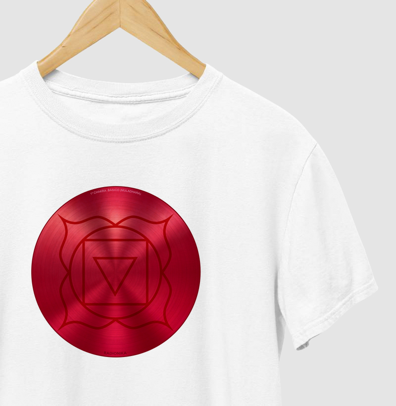 Camiseta 1º Chakra Básico – Muladhara – Estampa Radiônica Unissex