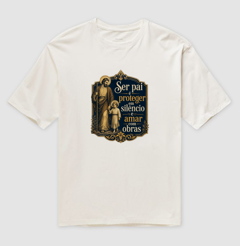 Camiseta Oversized Proteger em Silêncio (Estampa Frontal)